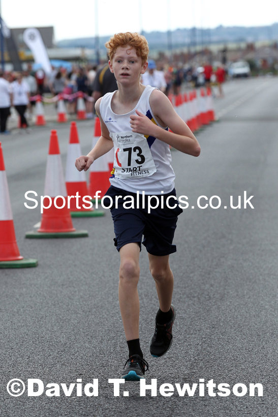 Boys under-15s 2021 Northern 6 and 4 Stage and Young Athletes Road Relays, Redcar. Photo: David T. Hewitson/Sports for All Pics